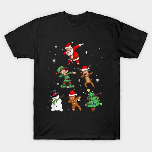 Dabbing Xmas Squad Funny Christmas Kids T-Shirt by Danielsmfbb